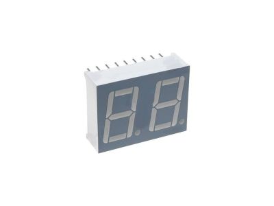 Kingbright LED Dual 2 Digit Display, 7 segment; 14mm; 0.56 inch; Red, 98-06, Common Anode