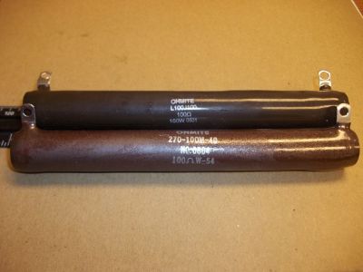 100 Ohm 100 Watt Power Resistor, 6.5 inch X 3/4 inch OHMITE L100J100 0604 270-100M-40