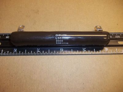 200 Ohm 50 Watt Power Resistor, 4 inch X 5/8 inch OHMITE L50J200