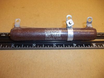 250 Ohm 50 Watt ADJUSTABLE Power Resistor, 4 inch x 5/8 inch OHMITE 0568