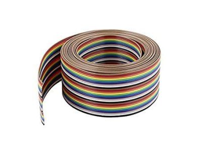 36 COND COLOR CODED RIBBON CABLE, RAINBOW FLAT