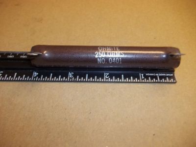 250 Ohm 50 Watt Power Resistor, 4 inch X 5/8 inch OHMITE 0401