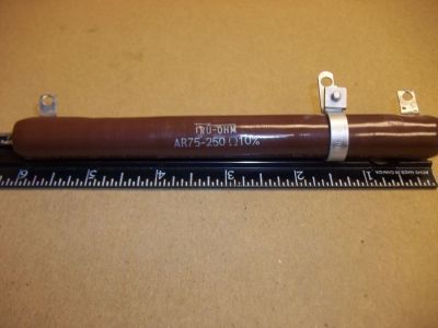 250 Ohm 75 Watt ADJUSTABLE Power Resistor, 6 inch X 5/8 inch TRU-OHM AR75-250 10%