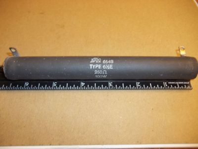 250 Ohm 100 Watt Power Resistor, 6.5 inch X 3/4 inch IRC 6548 TYPE 6 1/2E