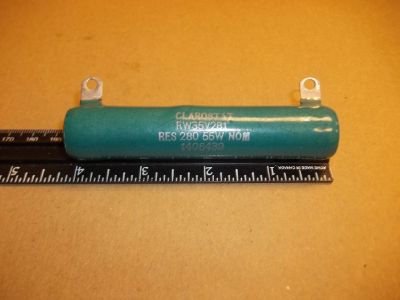 280 Ohm 55 Watt Power Resistor, 4 inch X 3/4 inch CLAROSTAT RW35V281