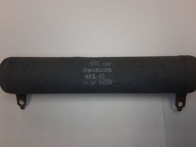 40 Ohm 74 Watt NOMINAL Power Resistor, 6 inch X 1-5/8 inch IRC RW43G400