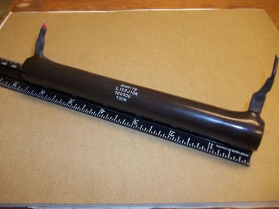 SURPLUS 10000 Ohm 10K OHM 100 Watt Power Resistor, 6.5 inch X .75 inch OHMITE L100J10K