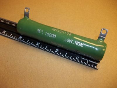 16000 Ohm 16K OHM 38 Watt POWER RESISTOR 4 inch X 3/4 inch MALLORY RW35G163