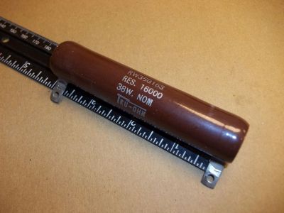 16000 Ohm 16K OHM 38 Watt POWER RESISTOR 4 inch X 3/4 inch TRU-OHM RW35G163