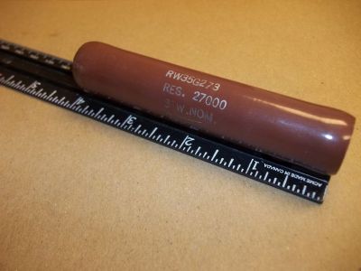 27000 Ohm 27K OHM 38 Watt POWER RESISTOR 4 inch X 3/4 inch RW35G273