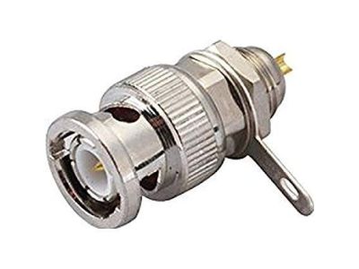 BNC Male Panel Mount 3/8 inch mounting hole