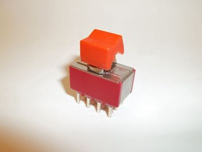 ROCKER SWITCH, 5A 120V ON - ON 4PDT PCB MOUNT SOLDER TERMINALS C&K 7401