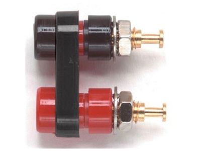 DUAL Black MINI BANANA JACK RED and BLACK POMONA