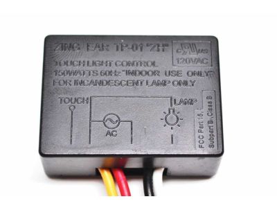 ZING EAR TP01 Touch Lamp Switch Control Module Sensor Dimmer, 2 way, On - Off, 150W