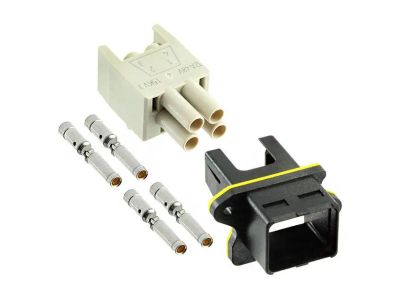 HARTING CONNECTOR 4POS CRIMP 12-20AWG, Panel Mount, W10