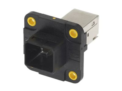 HARTING CONNECTOR ADAPTER COUPLER 8P8C TO 8P8C RJ45 CAT6 PANEL MOUNT SHIELDED, W10