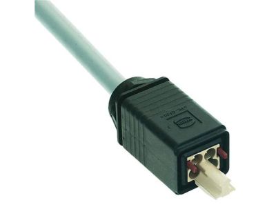 HARTING CONNECTOR, 4 Position Rectangular Connectors - Housings Plug Crimp Black, W10