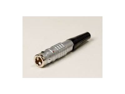 Lemo Connector Male Plug Cable Mount with Strain Relief, 3 Pin Silver, Size 1K, W11