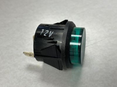 Arcolectric C7030AH Green 12V Indicator Indicating Light Panel, .25 QSlide Lead, Fits 1 Inch Hole Size, K4 15-141, W14