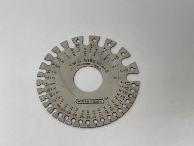 Steel Wire Gauge Measurement Disk, American Standard AWG SWG, 1-36 gauge