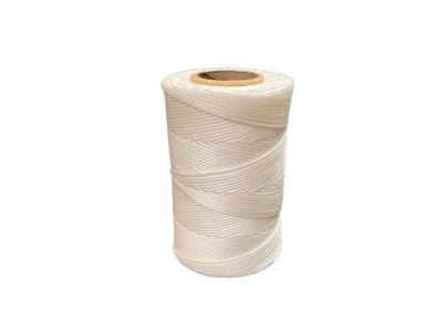 POLYESTER .04 INCH 1MM WAXED LACING CORD 400 YARDS, WHITE, D1006 4PLY LUDLOW