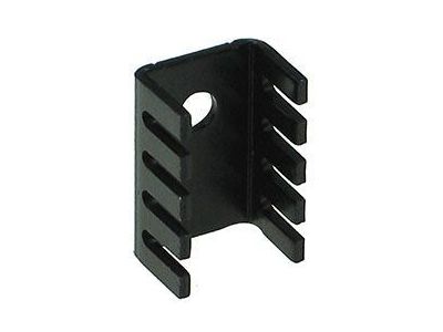 Aluminum Heatsink for TO220, TO202, TO202M, TO202N, TO126, TO126LP, TO126ML Transistor Heat Sink, Measures 19mm x 13mm x 10mm