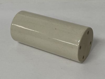 Round Ceramic Porcelain Insulator Standoff, 1.75 Inch x 4 Inches, #10-32 Threaded Holes, Cylinder Pillar, CDP-61099