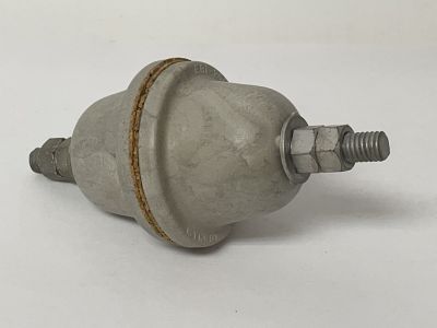 Round Ceramic Porcelain Insulator Standoff, 2.5 Inch Wide x 5.5 Inches Tall, Mycroy EBI-250, Bell Type