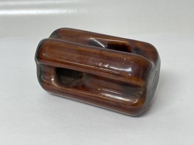 SURPLUS, Guy Wire Ceramic Porcelain Insulator, 2 Inch Wide x 3.75 Inches Tall, Johnny Ball
