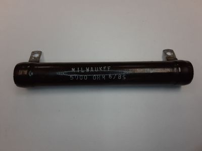 5000 Ohm 5K OHM 50 Watt Power Resistor, 4 inch X 9/16 inch MILWAUKEE