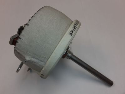 4 OHM 75W 4.33 AMP 300V MEMCOR RHEOSTAT TYPE R-75 RP202FK4R0KK 8444 1/4 inch X 2 inch SHAFT