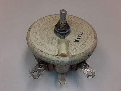 OHMITE R-410 1.8 OHM 100 WATT 10A 300V RHEOSTAT 1/4 inch X 1/2 inch SHAFT MODEL K