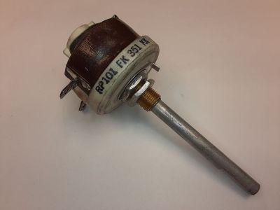 OHMITE 350 OHM 25W RHEOSTAT 1/4 inch X 2 inch SHAFT