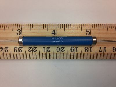 CADDOCK MX450 50.0M 1% 50M Ohms 1% HIGH VOLTAGE Through Hole Resistor