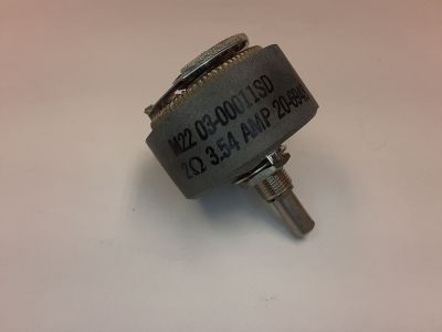 2 OHM 25 WATT 3.54 AMP CLAROSTAT RHEOSTAT M22 03-00011SD 20-6948 1/4 inch X 1/2 inch SHAFT