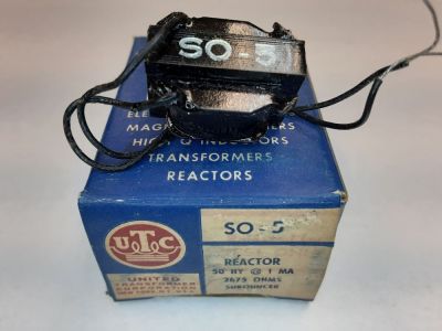 UTC SO-5 50hY REACTOR Inductor, Coil, Choke Bobbin