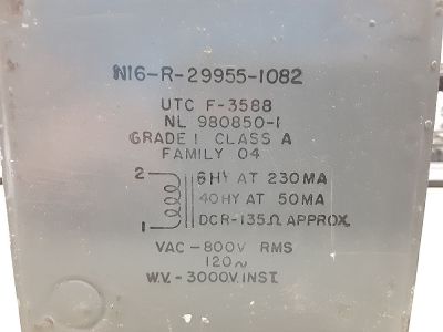 N16-R-29955-1082 UTC F-3588 NL 980850-1 115mm X 90mm X 94mm Inductor, Coil, Choke Bobbin