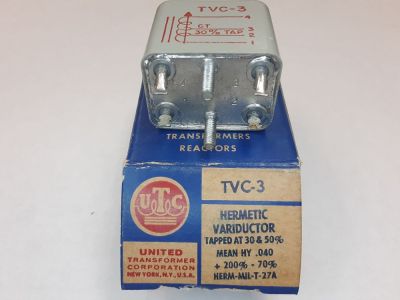 UTC TVC-3 HERMETIC VARIDUCTOR HERM-MIL-T-27A Inductor, Coil, Choke Bobbin
