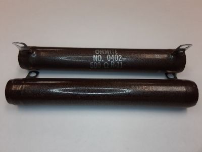 500 Ohm 50 Watt Power Resistor, 4 inch X 5/8 inch OHMITE 0402