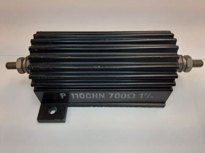 700 Ohm 100 Watt 1% ALUMINUM CLAD POWER RESISTOR 3.5 inch X 1.75 inch X 1.75 inch P 110CHN 700 1%