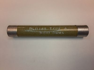 3000 Ohm 3K OHM 30 Watt Non-Inductive Ceramic Power Resistor, 4 inch X 5/8 inch Kanthal Globar Type A
