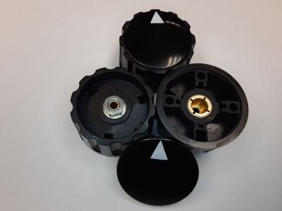 KNOB ALCOKNOB COLLET SERIES push on Collet 1/4 Inch shafts, 20mm Tall, 35mm Wide Bin 38