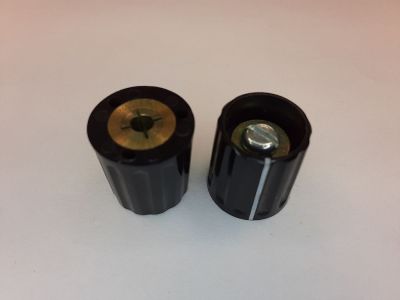 KNOB push on Collet, 1/8 Inch shafts, 16mm Tall, 15mm Diameter at Base, 13.8mm at Top Bin 62