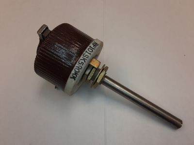 5 OHM 25W 2.24 AMP RHEOSTAT TRU OHM TYPE R-25 SHAFT 1/4 inch X 2 inch