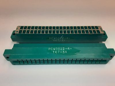 CARD EDGE CONNECTOR 44 Position, .156 inch DOUBLE READOUT T67-34 BURNDY MIL SPEC