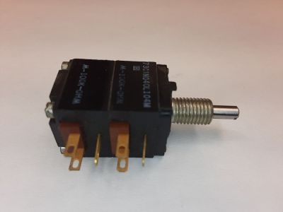 Dual Gang Potentiometer, Linear, 1/8 inch X 1/4 inch Shaft ALLAN BRADLEY 73C1N04QL104M