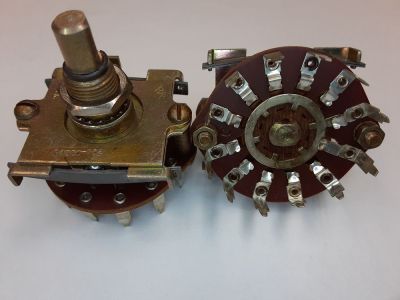 PC MOUNT 1 POLE 11 POS BREAK BEFORE MAKE CONTINUOS TURN ROTARY SWITCH PA550-132
