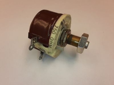 MEMCORE 750 OHM 25W .18 AMP 300V RHEOSTAT LOCKING SHAFT SCREW DRIVER ADJUSTMENT SERIES 2.5A 7047