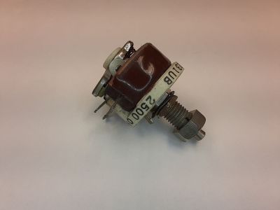 MEMCORE 2.5K OHM 12-1/2 WATT .071 AMP RHEOSTAT M22/01.002321UB R-12 1/2 LOCKING SHAFT SCREWDRIVER TYPE
