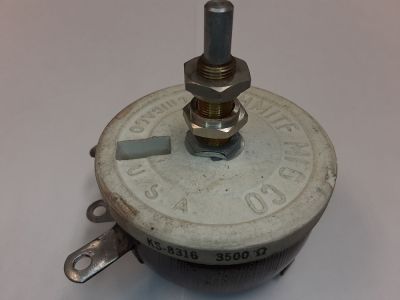 OHMITE 3.5K OHM 100 WATT RHEOSTAT 1/4 inch X 1/2 inch SHAFT KS-8316 KS8316